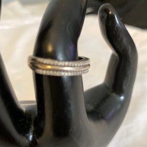 Sterling Silver with gold accent band excellent condition